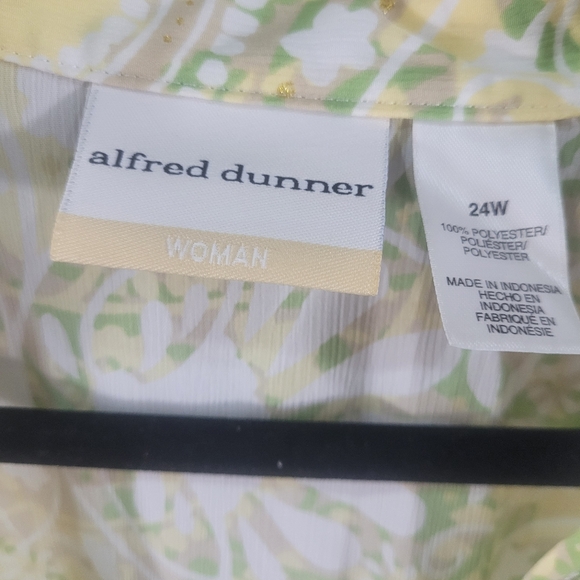 Alfred Dunner Blouse Plus Size 24W Pastel Pullover Top Sparkles New Without Tags - Picture 8 of 10